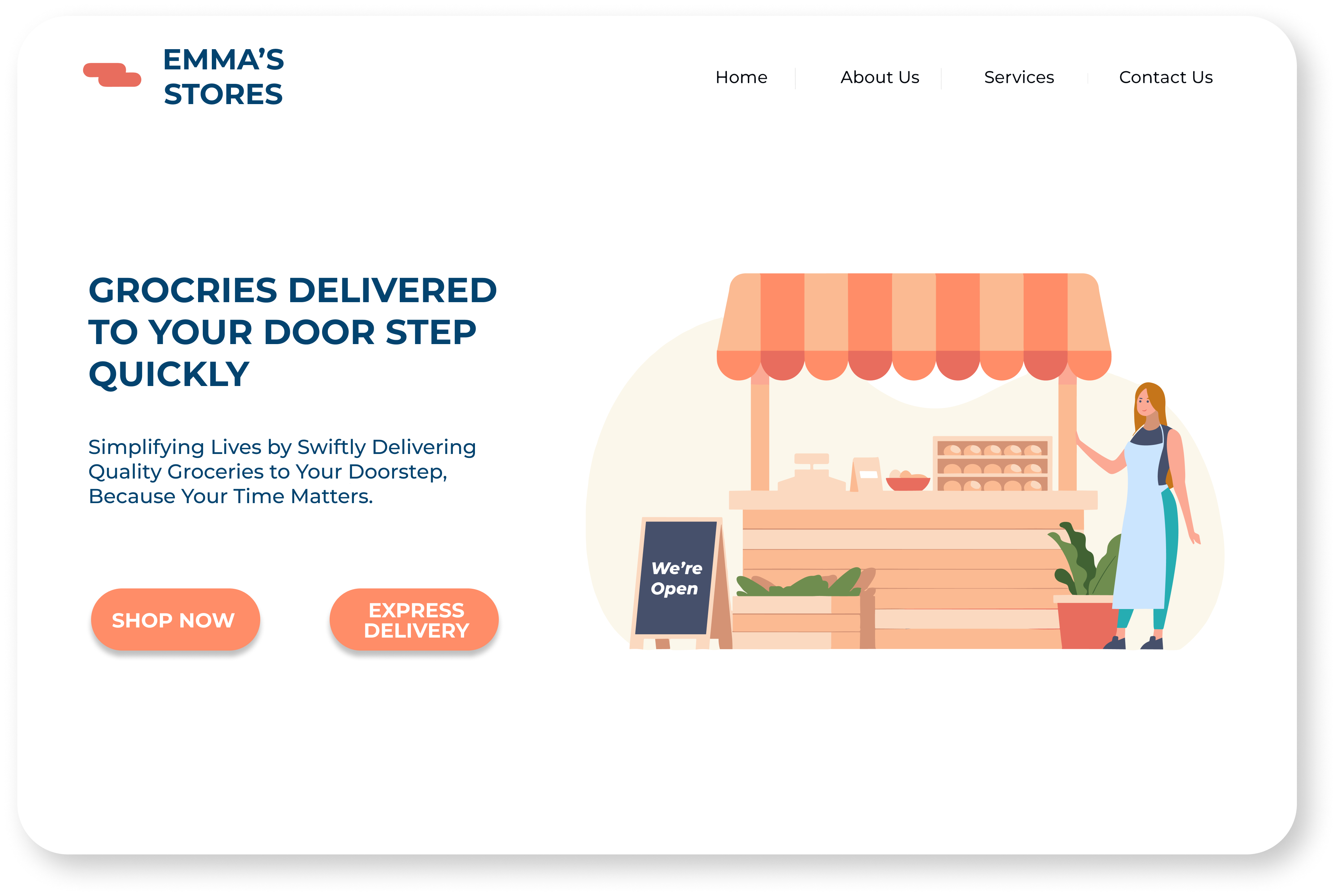 emma stores web page